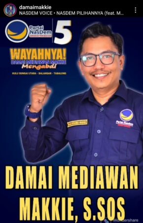 Damai Makkie Siap Maju Sebagai Caleg DPRD Prov.Kalsel, Saatnya Muda Merakyat Dan Mengabdi