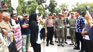 Berjalan Kondusif, Polrestabes Medan Kawal Demo Komite Rakyat Bersatu di Kantor Gubernur Sumut