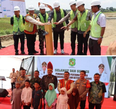 Kapolrestabes Medan Hadiri Ground Breaking Pembangunan Kolam Retensi di Kecamatan Medan Selayang