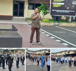 Kasat Narkoba Polrestabes Medan Pimpin Apel Pengamanan Kunker Presiden Jokowi