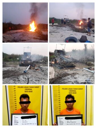Polsek Logas Tanah Darat Tangkap Dua orang Pelaku PETI