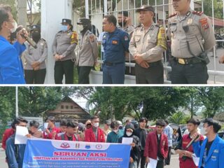 Terkait Ijazah JR Saragih, Puluhan Mahasiswa Demonstrasi di Depan Kantor KPU Sumut