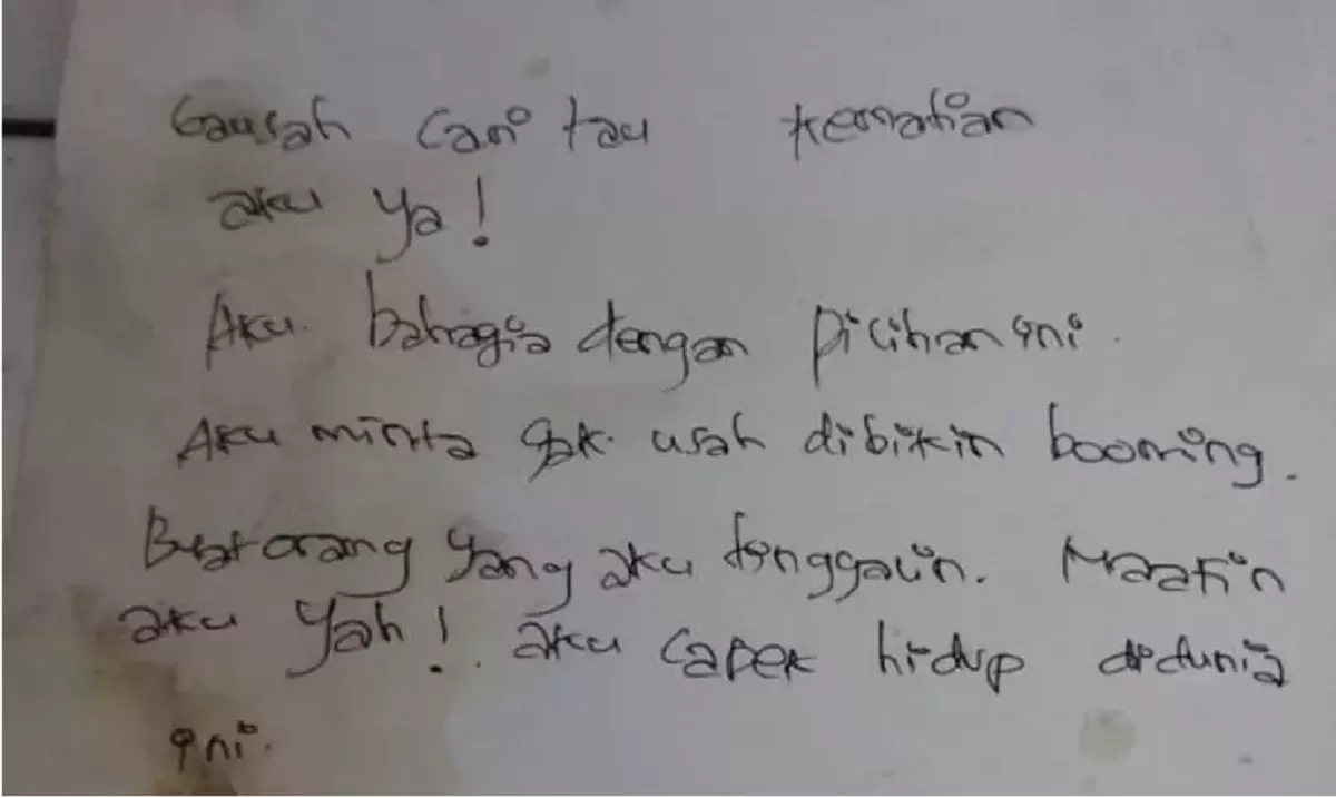 mahasiswi-udinus-diduga-bunuh-diri,-ada-surat-yang-ditujukan-kepada-kekasih