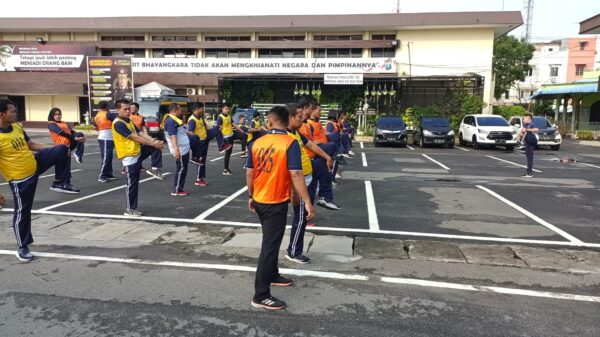 Jaga Imunitas Tetap Bugar, Polrestabes Medan Gelar Olahraga Bersama