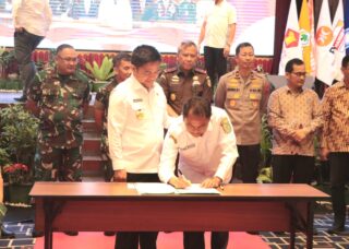 Bupati Sergai Ikut Deklarasikan Pemilu Damai 2024 di Sumut