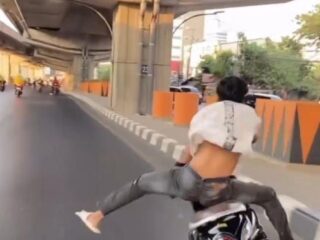 Petaka Konten Freestyle Remaja di Makassar, Motor Hilang Kendali hingga Nyaris Dilindas Mobil