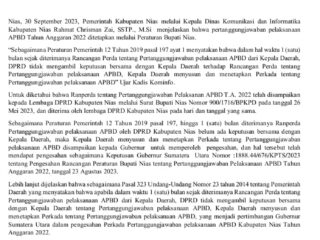 Mekanisme Penyusunan Perkada Pertanggungjawaban Pelaksanaan  APBD TA 2022 Dan Ranperda P-APBD TA 2023 Sesuai Ketentuan