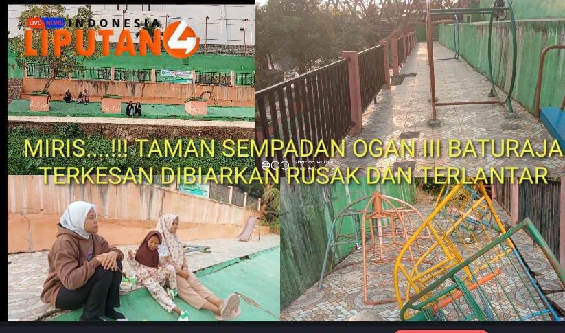 miris….!!!-taman-sempadan-ogan-iii-baturaja-terkesan-dibiarkan-rusak-dan-terlantar