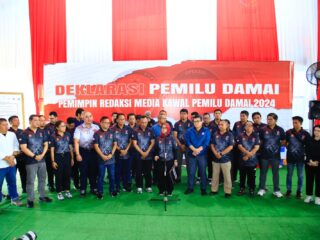 Polri, Dewan Pers, dan Pimpinan Media Menggelar  Deklarasi Pemilu Damai 2024