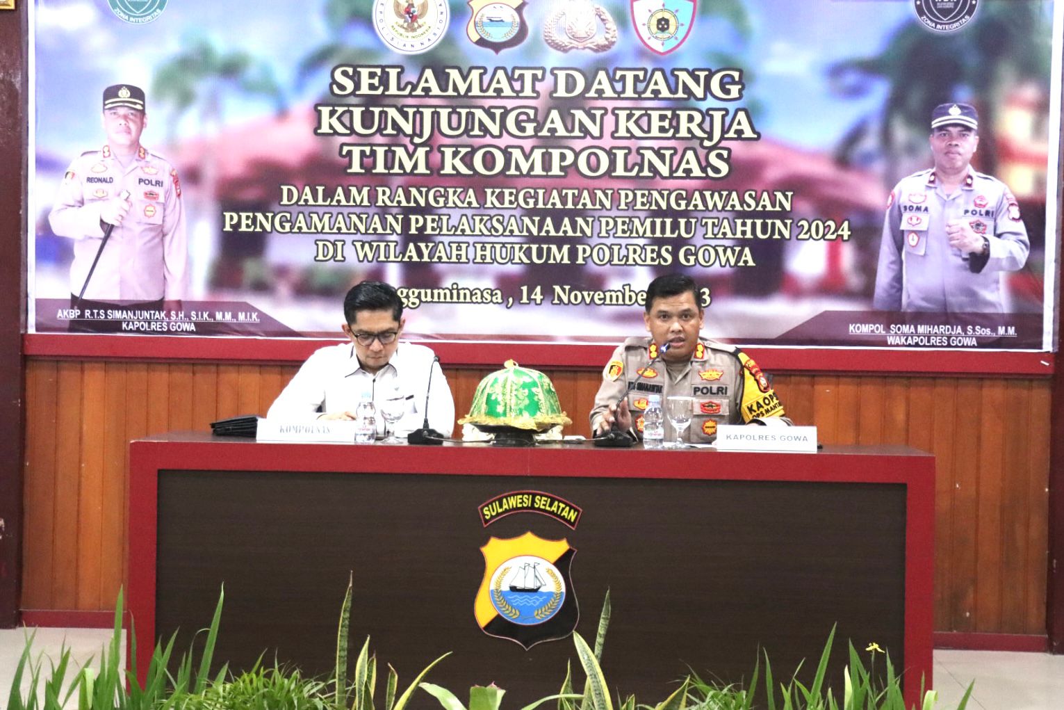 tim-kompolnas-ri-tinjau-kesiapan-pengamanan-pemilu-2024-di-polres-gowa