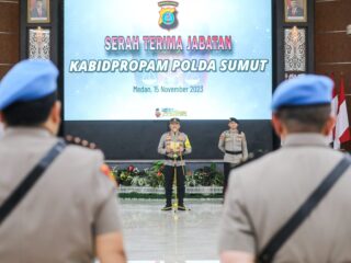 Kapolda Sumut Pimpin Sertijab Kabid Propam