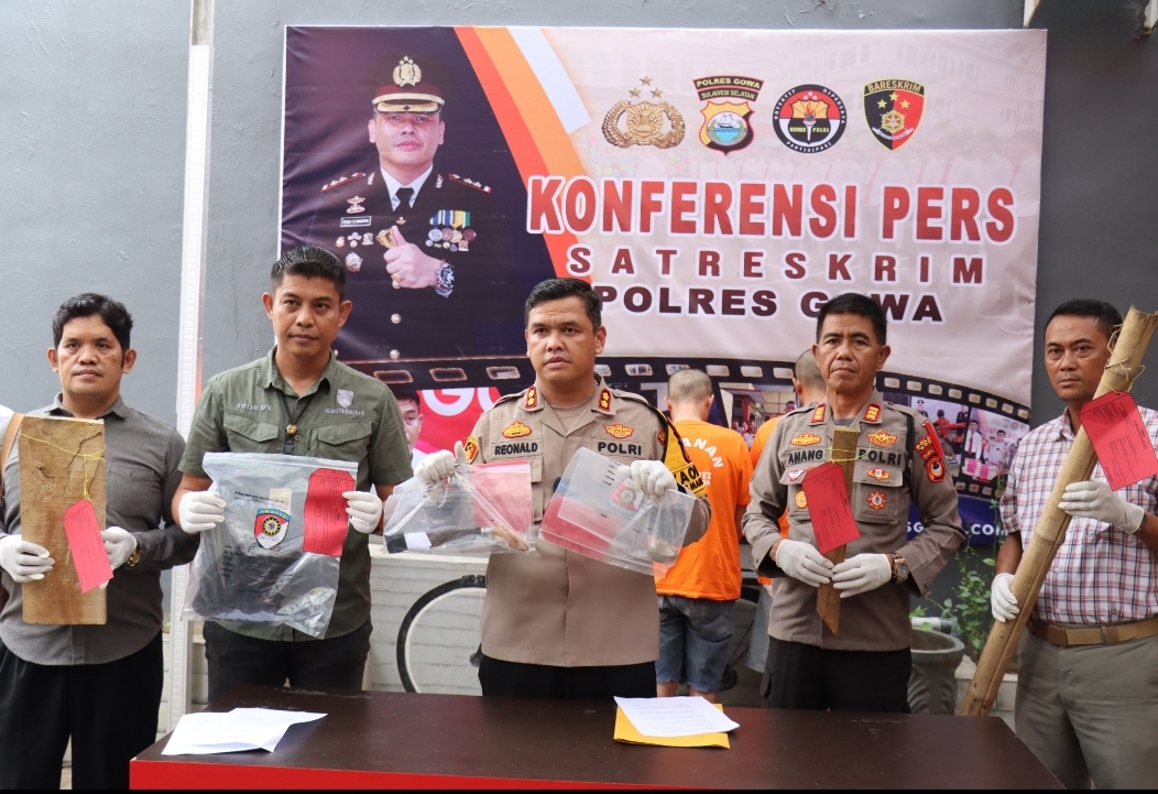 polres-gowa-amankan-4-pelaku-kasus-pembunuhan