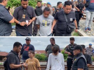 Gerebek Bantaran Rel KA Tembung Polisi Tangkap 3 Pengedar Narkoba, 1 Diantaranya IRT