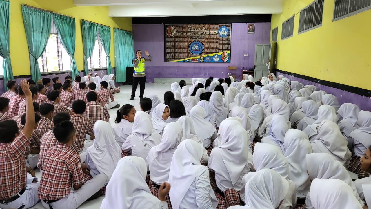 tekan-angka-bullying-sat-lantas-polres-langkat-laksanakan-goes-to-school