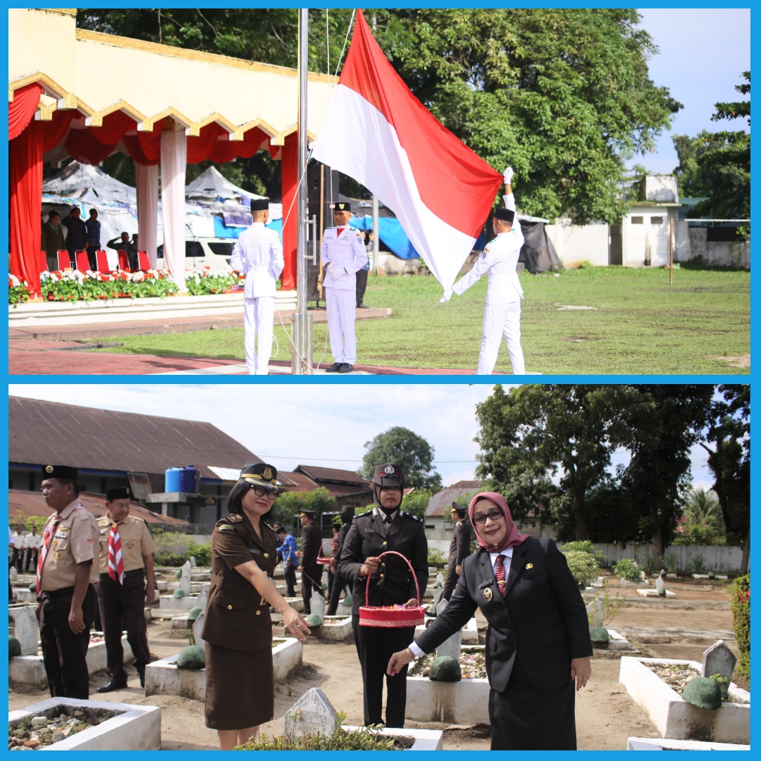 peringati-hari-pahlawan,-pemkab-labuhanbatu-gelar-upacara-dan-ziarah-ke-makam-pahlawan