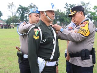 Polres Binjai Bersama Instansi Terkait Gelar Apel Pasukan Ops Lilin Toba 2023