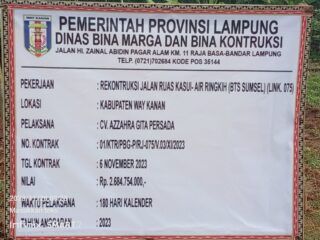 Kuat Dugaan Proyek Pembangunan Jalan Provensi Asal Jadi.