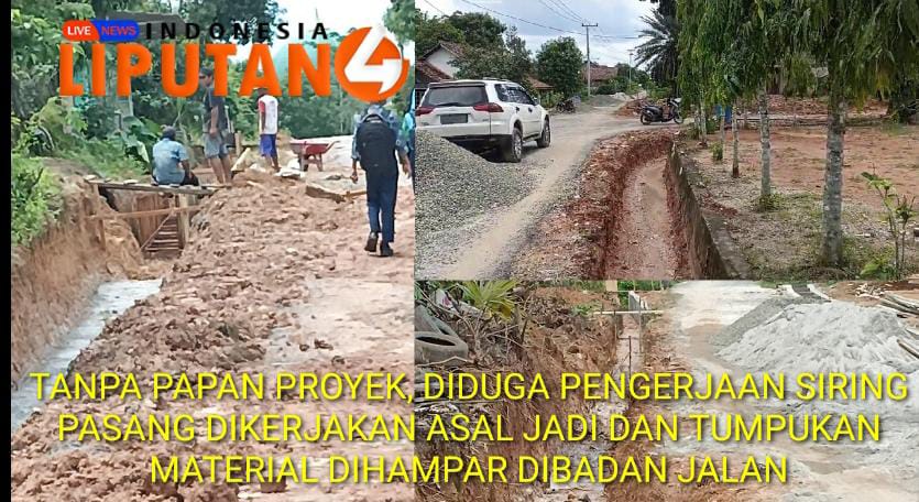 lsm-gempita-oku-pertanyakan-proyek-tanpa-papan-informasi,-diduga-pekerjaan-drainase-di-desa-karya-mukti-sinar-peninjauan-dikerjakan-asal-jadi