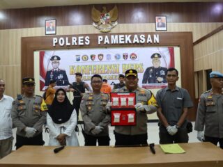 Polres Pamekasan Berhasil Mengamankan IN (46) Jaringan Narkoba Antar Pulau dengan BB 498,88 Gram Sabu