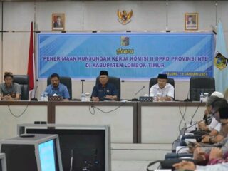 PJ.Sekda Lotim NTB Terima Kunker Komisi II DPRD NTB. Bahas Raperda Perubahan. 