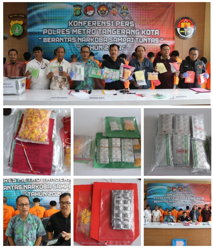 polisi-sita-30.257-butir-obat-terlarang-dari-14-tersangka-di-tangerang,-terancam-12-tahun-penjara