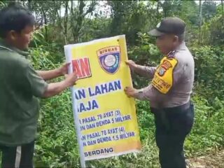 Cegah Kebakaran, Polsek Gunung Meriah Himbau Pencegahan Karhutla ke Masyarakat