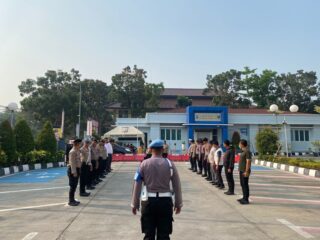 Piket Reskrim Polresta Tangerang Mengikuti Apel Serah Terima