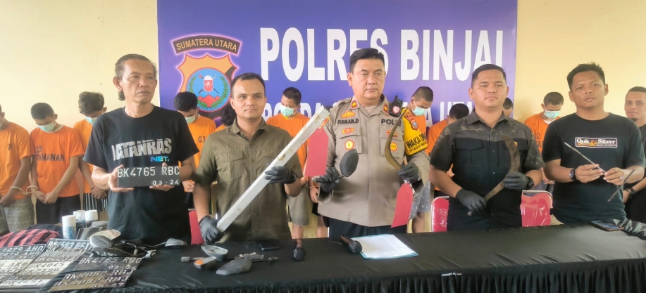 sat-reskrim-polres-binjai,-ringkus-komplotan-begal-:-beraksi-di-39-lokasi-13-orang-diamankan