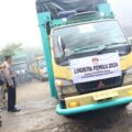 40-truk-angkut-logistik-pemilu-2024,-dilepas-bupati-tapsel-ke-15-kecamatan