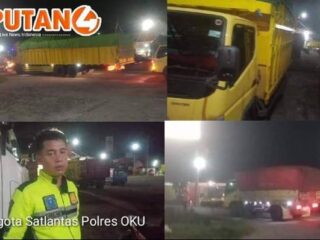 Langgar Jam Melintas, 8 Truck Armada Batubara Ditilang Satlantas Polres OKU Polda Sumsel