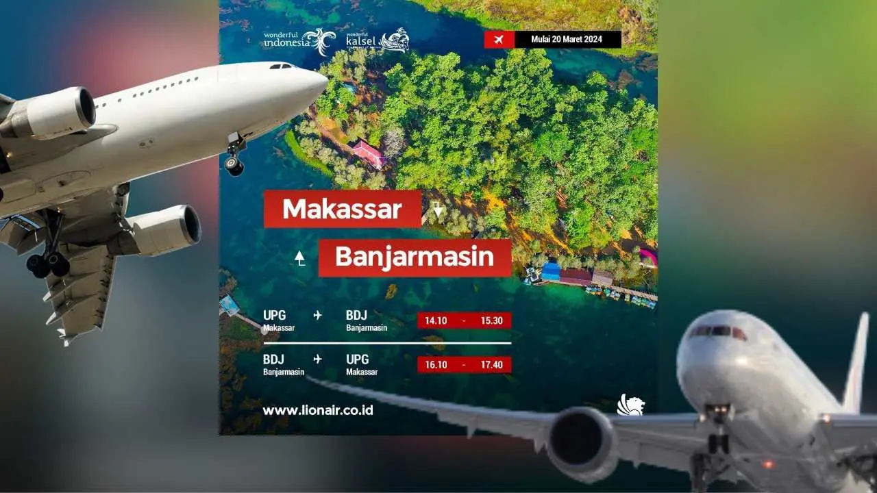 penerbangan-rute-makassar-banjarmasin-dibuka,-perkuat-posisi-sulsel-hub-indonesia-timur