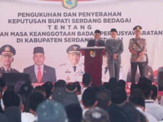Bupati Darma Wijaya Kukuhkan 1.298 Orang Anggota BPD Serdang Bedagai