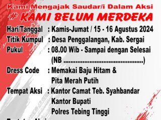 Warga Penggalangan - Sergai Bersama Divisi Advokasi Hukum Dan HAM SBSI Sumut Akan Lakukan Aksi