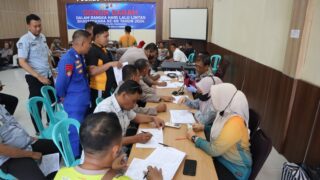 Jelang Hari Lalu Lintas Bhayangkara ke-69, Satlantas Polres Pamekasan Gelar Donor Darah