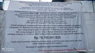 Bantah Tudingan Perampokan Aset PT. Matahari Sentosa Jaya, Karyawan Tuntut Pembayaran Pesangon Yang 6 Tahun Tidak Dibayarkan