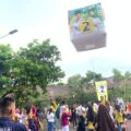 Balon Udara Besar Pasangan Bursah-Widia Menghiasi Langit Lahat