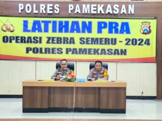 Latihan Pra Operasi Zebra Semeru 2024, Inilah Beberapa Penekanan Wakapolres Pamekasan