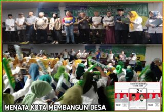 Pengukuhan tim pemenangan BZ-WIN, di Posko Induk Cendrawasih Lahat