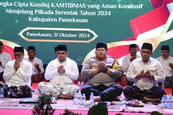 Polres Pamekasan Gelar Sholawat dan Doa Bersama, Wujudkan Pilkada Serentak 2024 yang Aman, Damai Dan Sejuk