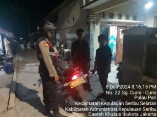 Polsek Kepulauan Seribu Selatan Gelar Patroli Malam Perintis Presisi, Antisipasi Tawuran Remaja