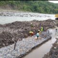 Warga Lubuk Sepang Pertanyakan Pembangunan Bronjong Bantaran Sungai Tanpa Nama Papan Proyek