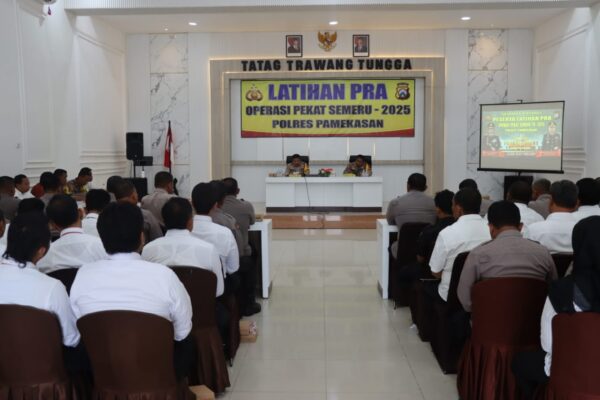 Ops Pekat Semeru 2025, Polres Pamekasan Gelar Latpraops Untuk Menyamakan Persepsi Dan Pola Tindak