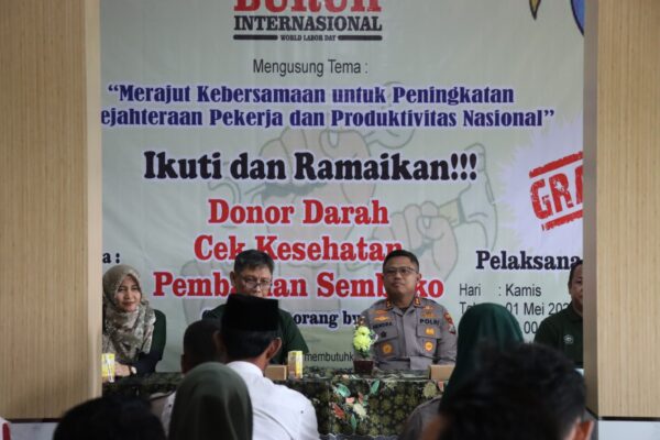 Kapolres Pamekasan Hadiri Baksos Peringatan May Day