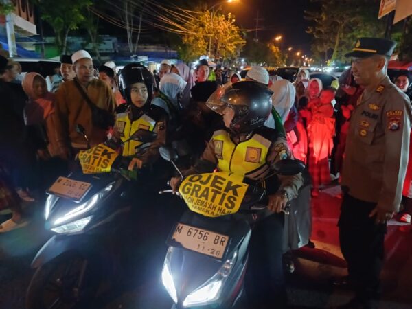 Bentuk Kepedulian, Ojek Gratis Polres Pamekasan Khusus Jamaah Haji