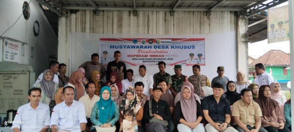 *Gelar Musyawarah Khusus Pembentukan Koperasi Merah Putih Pemdes Ulak Lebar Dukung Program presiden prabowo subianto bupati dan wakil bupati lahat Bursa zarnubi S.E dan widia ningsih S.H M.H*