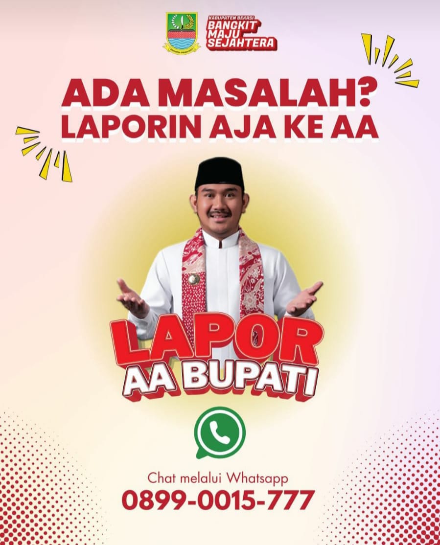 Gambar : Bupati Kabupaten Bekasi dalam penerapan sistem Lapor AA Bupati