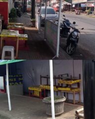 Trotoar di Jl Raya Gumawang Wiradesa Kab Pekalongan :Buat Fasilitas Pejalan Kaki atau Tempat Berjualan ?