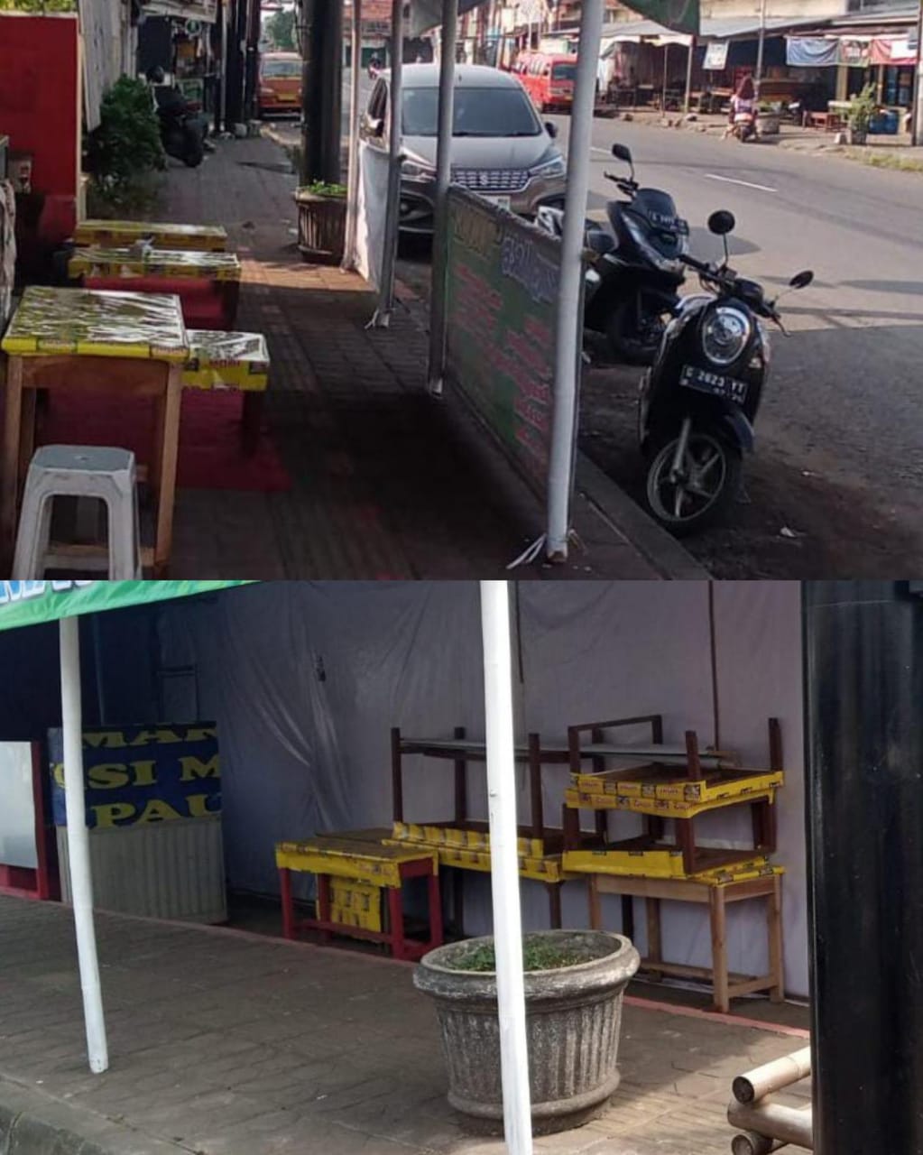 Trotoar, Jl Raya Gumawang, Kab Pekalongan, Pejalan Kaki, Berjualan