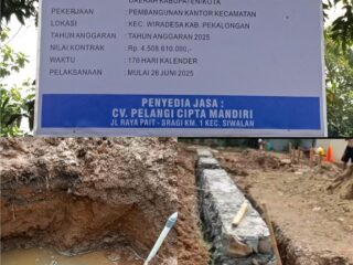 Pembangunan Kantor Kecamatan Wiradesa Kab Pekalongan Sudah Dimulai, Anehnya Pihak Pelaksana Tidak Tahu CV atau PT Konsultan Pengawas