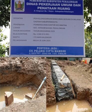 Pembangunan Kantor Kecamatan Wiradesa Kab Pekalongan Sudah Dimulai, Anehnya Pihak Pelaksana Tidak Tahu CV atau PT Konsultan Pengawas